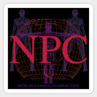 NPC - Retro Y2K Computer Graphic (non playable character) 2 Sticker